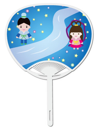 七夕うちわ D-001214 のうちわ