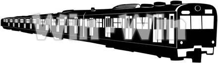 電車のシルエット素材 W-001233