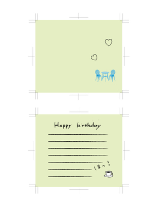 バースディカード D-000152 のカード類