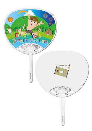 夏休みうちわ D-001251 のうちわ