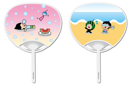 うちわ　夏の風物詩 D-001900 のうちわ