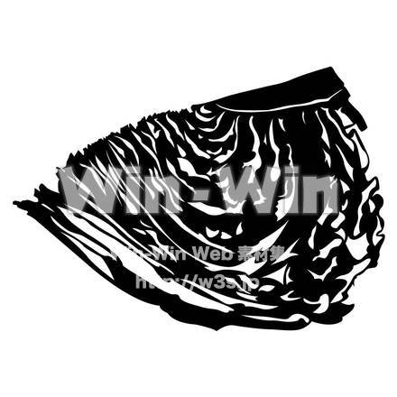 きゃべつのシルエット素材 W-000362