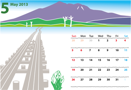 カレンダー（５月） D-001628 のカレンダー