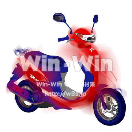 原付バイクのCG・イラスト素材 W-001836