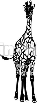 キリンのシルエット素材 W-001225