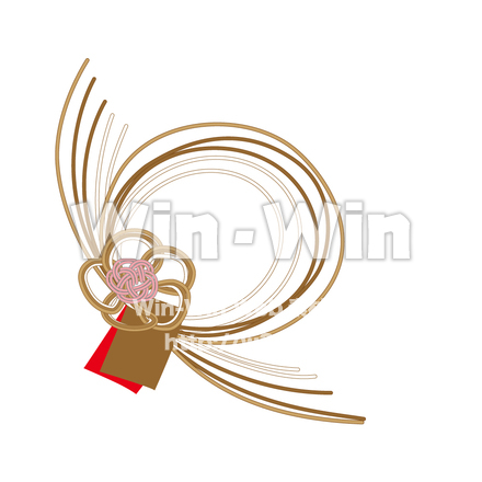 水引きのCG・イラスト素材 W-000607