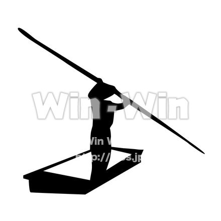 船頭のシルエット素材 W-000402