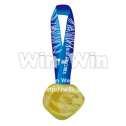 金メダルのCG・イラスト素材 W-001676