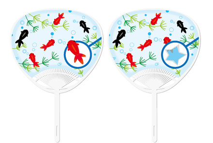 金魚のうちわ D-000578 のうちわ