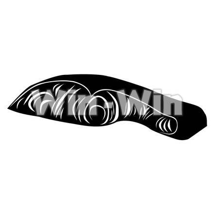 鮭の切り身のシルエット素材 W-000348