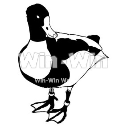 カモのシルエット素材 W-000366