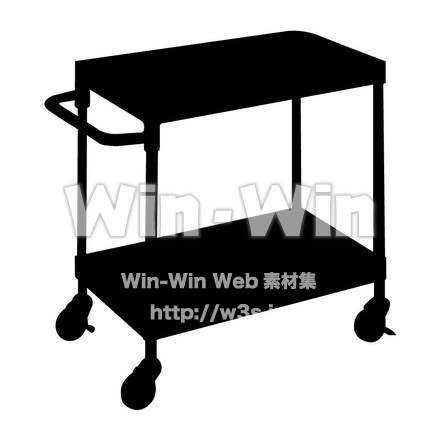 ワゴンのシルエット素材 W-000338