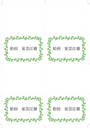 席札-アイビー柄 D-001800 のその他