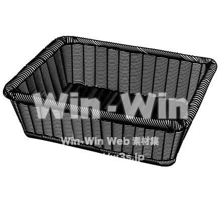 カゴのシルエット素材 W-000361