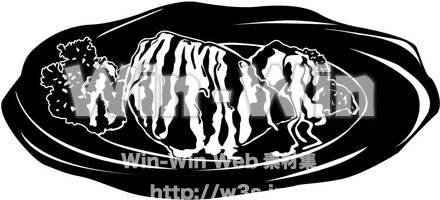 煮込みハンバーグのシルエット素材 W-001236