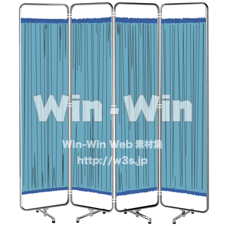 パーテーション（布）のCG・イラスト素材 W-000416