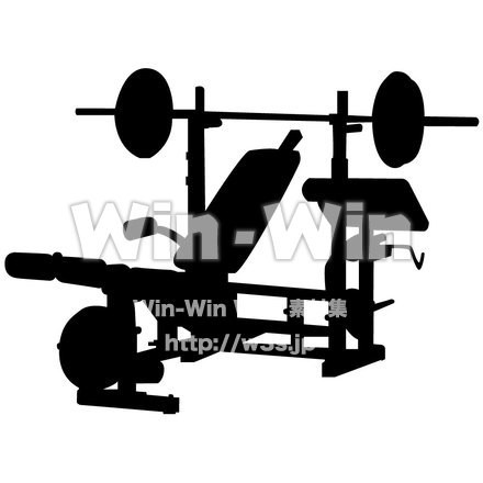 ダンベルマシーンのシルエット素材 W-000298