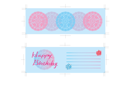 バースディカード　【レース】 D-000249 のカード類