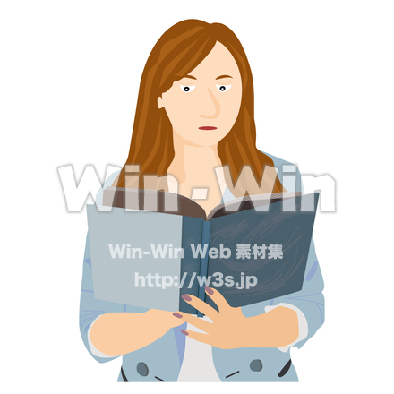読書のCG・イラスト素材 W-001644