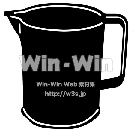 計量カップのシルエット素材 W-000998
