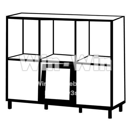 棚のシルエット素材 W-000358