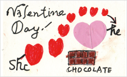 MKさんのバレンタインカード D-000396 のカード類