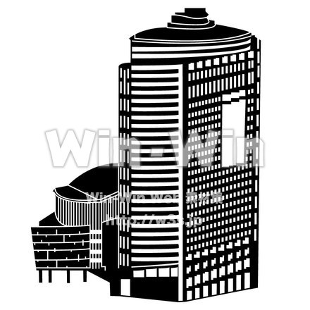 ミューゼ川崎セントラルタワーのシルエット素材 W-000349