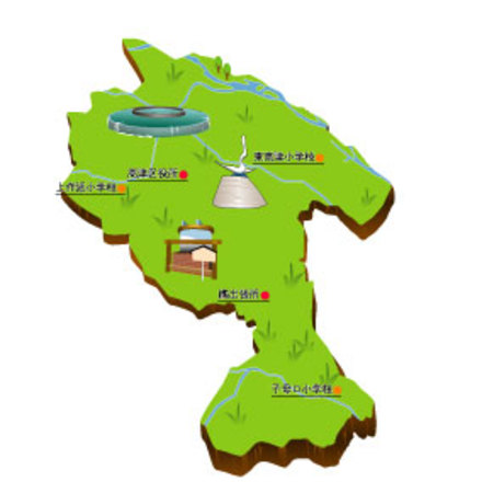 高津区の地図イラスト D-000434 のその他