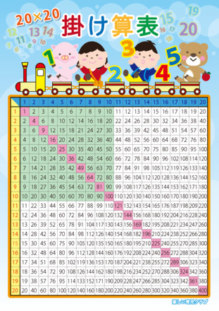 20×20掛け算表 D-001647 のポスター