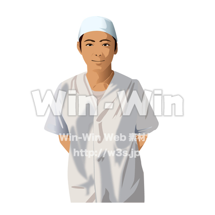 飲食店店員のCG・イラスト素材 W-001681