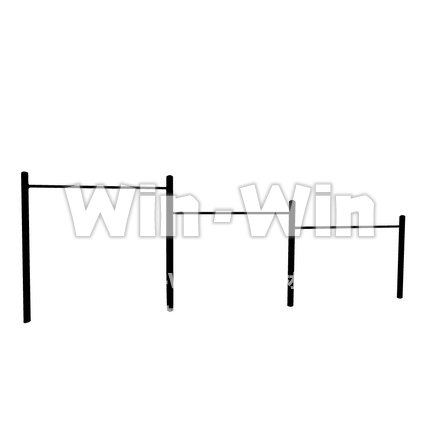 鉄棒のシルエット素材 W-000281