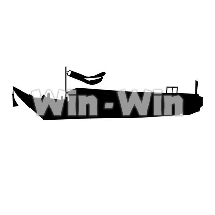 客船のシルエット素材 W-000397