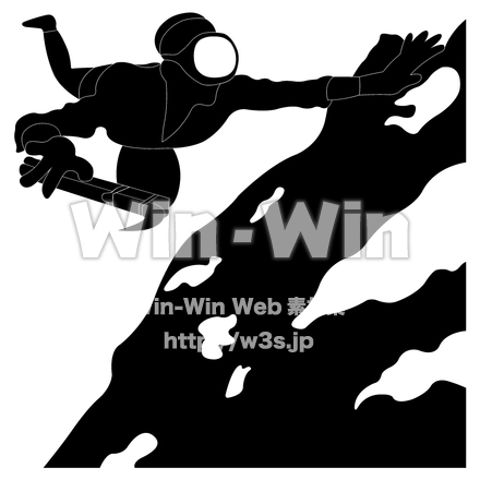 海女のシルエット素材 W-001345