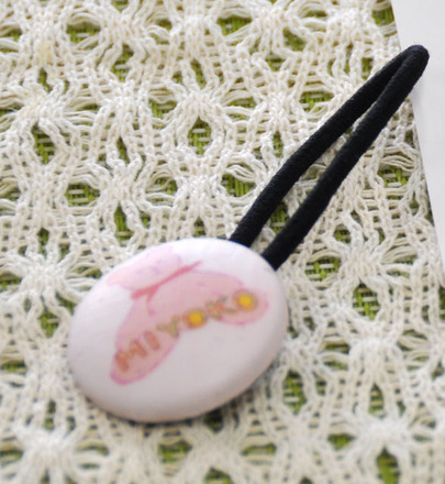 蒲井さんのくるみボタン　ヘアゴム D-000931 のくるみボタン