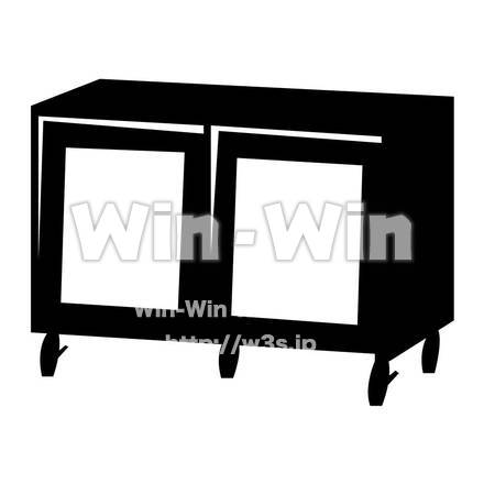 棚のシルエット素材 W-000289