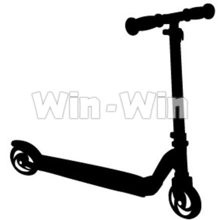 キックボードのシルエット素材 W-000324