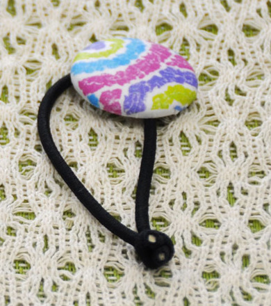 パンプキンパイさんのくるみボタン　ヘアゴム D-000953 のくるみボタン