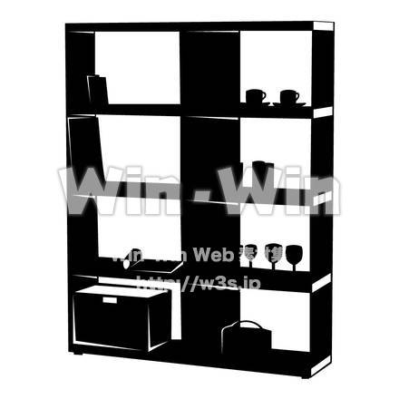 棚のシルエット素材 W-000314