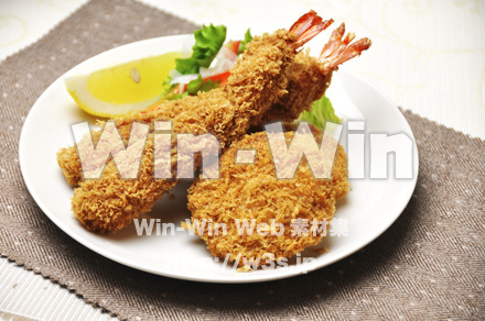 エビフライの写真素材 W-000216