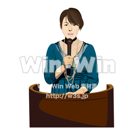 司会のCG・イラスト素材 W-000478