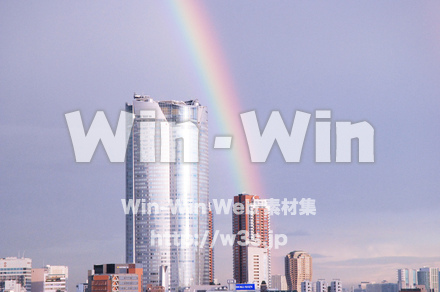 六本木ヒルズに虹の写真素材 W-000654