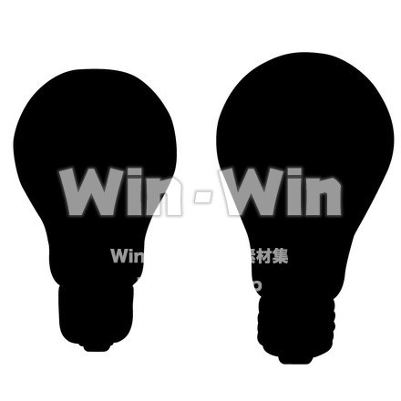 電球のシルエット素材 W-000780
