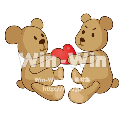 クマのぬいぐるみのCG・イラスト素材 W-000610