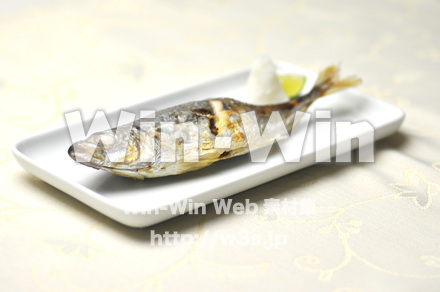 アジの塩焼きの写真素材 W-000215