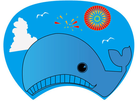 くじらのうちわ D-000566 のうちわ
