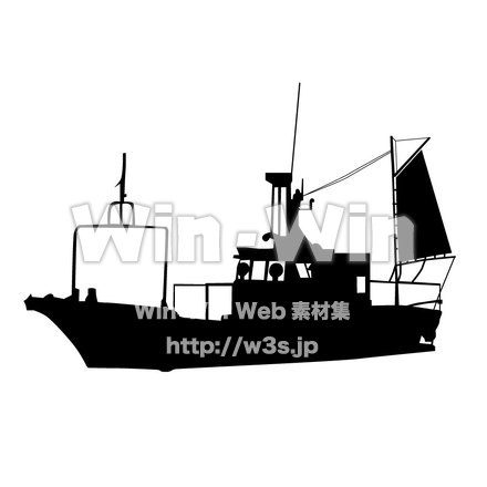 船舶模型のシルエット素材 W-000394