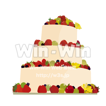 ケーキのCG・イラスト素材 W-000368