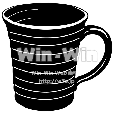 タンブラーのシルエット素材 W-001016