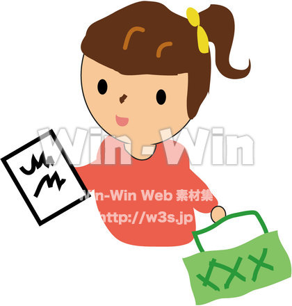 買い物をするのCG・イラスト素材 W-001024