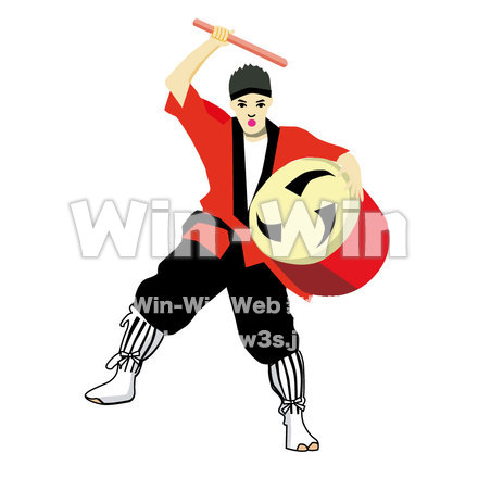 太鼓のCG・イラスト素材 W-000426